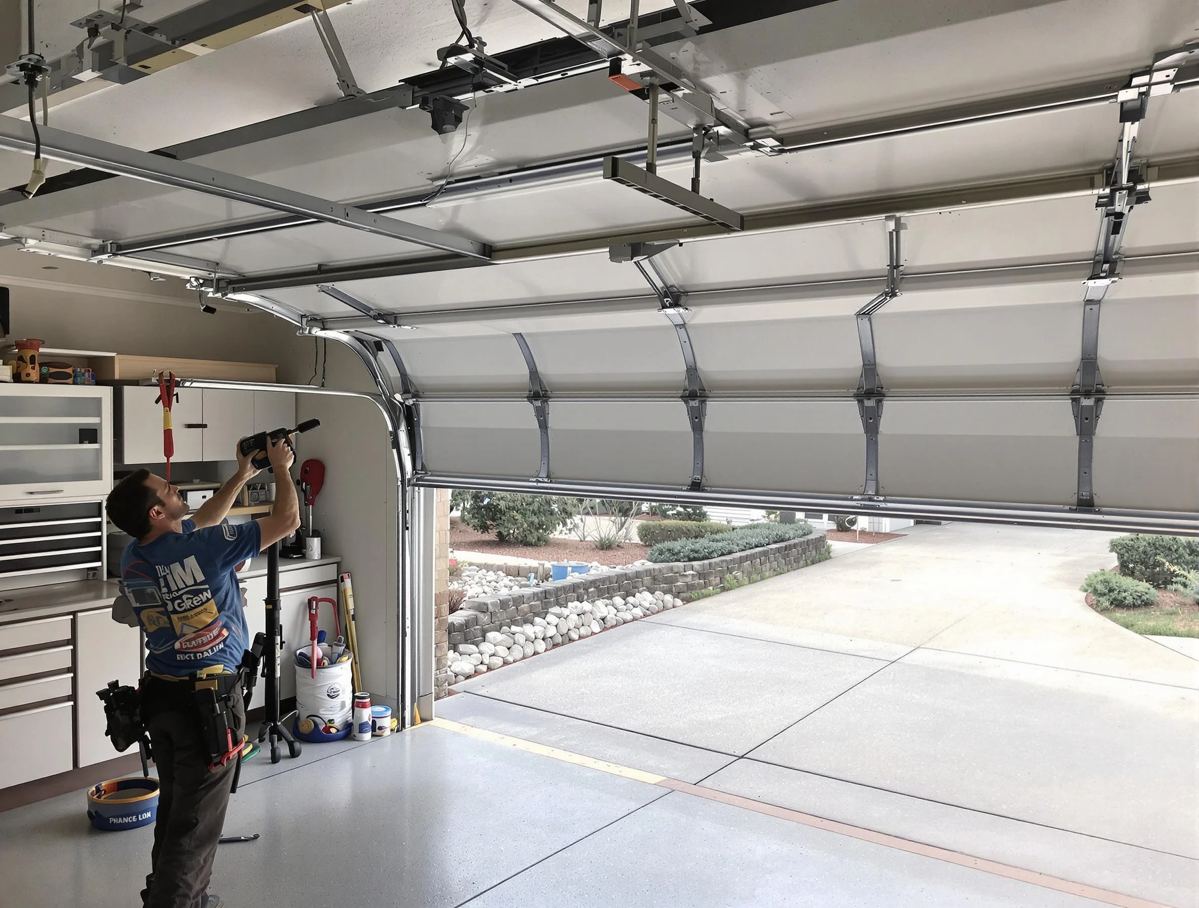 Garage door track repair service by Phoenix Garage Door Repair in Phoenix